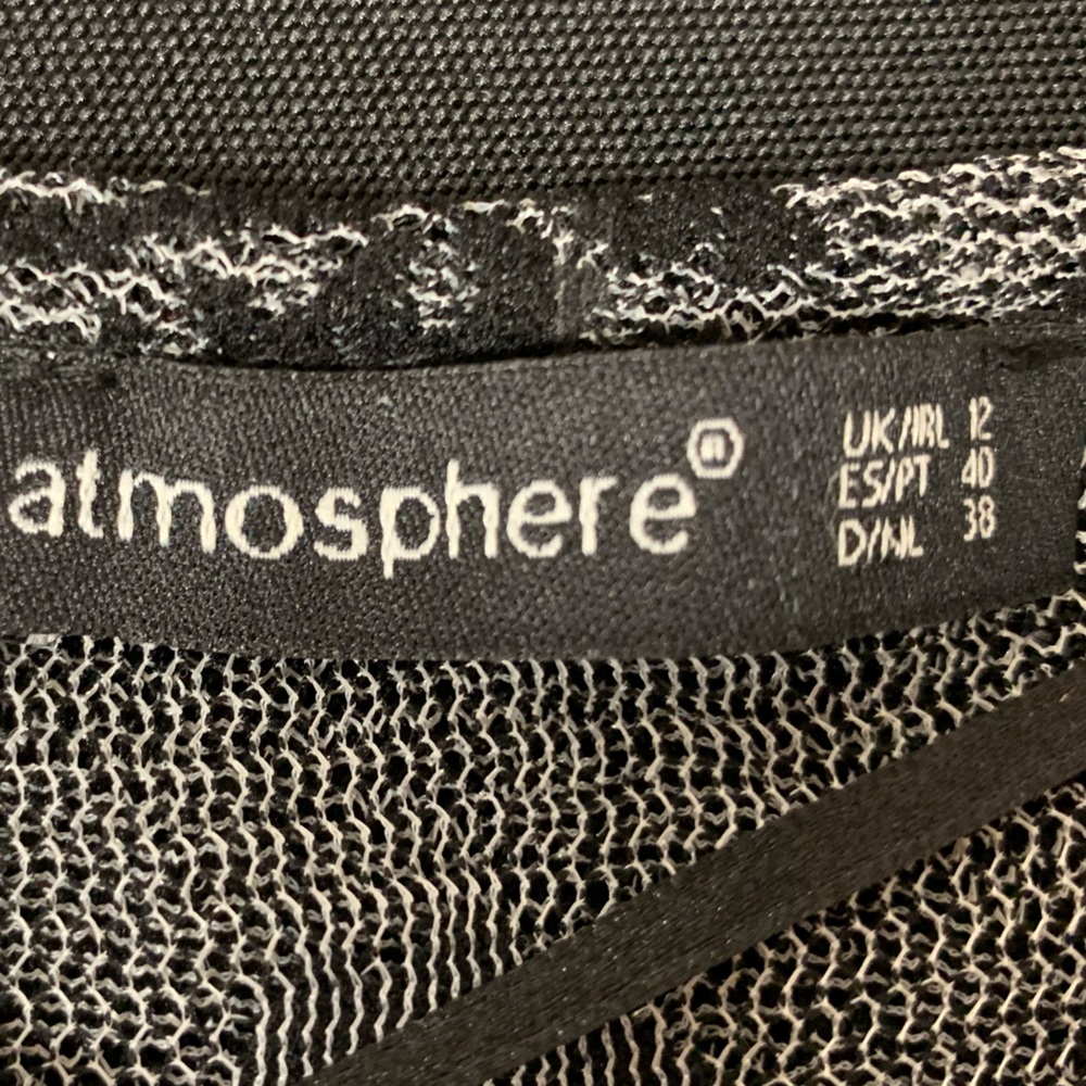 Atmosphere Women’s Sheer Black Floral Top Size:UK 12 (US 8) Like New - Picture 2 of 3